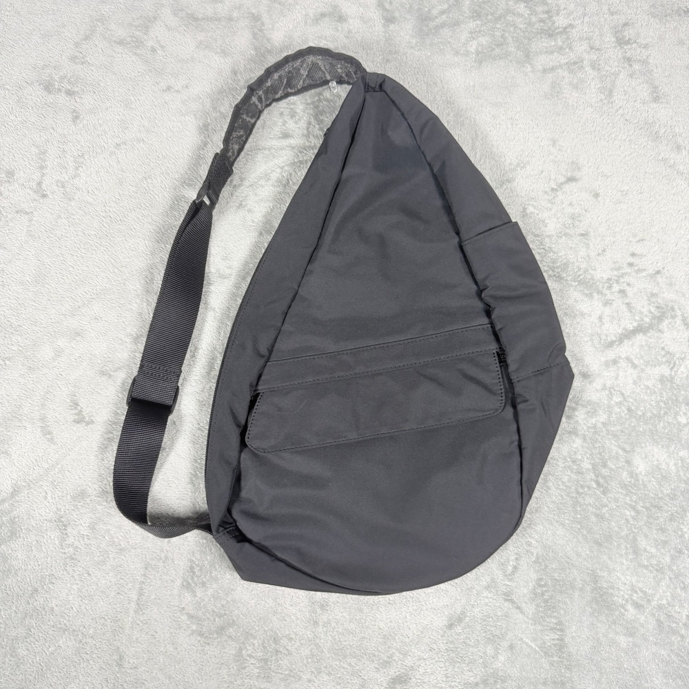 LL Bean Small Healthy Back Bag Black Nylon Ergonomic Sling